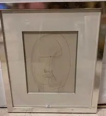 Visage by Henry de Waroquier, Encre et crayon, sold Oct 2024