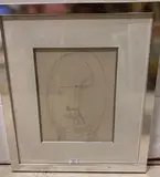 Visage by Henry de Waroquier, Encre et crayon, sold Oct 2024