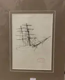 Etude de bateau by Henri Royer, Crayon, sold Oct 2024