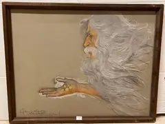 Esaü by Lucien Lévy-Dhurmer, Pastel sur papier teinté contrecollé sur panneau, sold Oct 2024