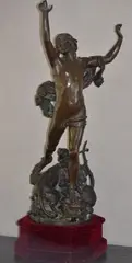 La douleur d’Orphée by Raoul Verlet, Bronze à patine brune, sold Oct 2024