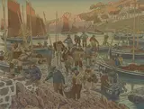 Le port, crée en 1906 by Henri Rivière, Lithographie couleur, n°99 du catalogue raisonné, série, sold Jun 2024