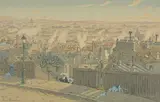 Paris vue de Montmartre by Henri Rivière, 1900, Lithographie couleurs, sold Jun 2024
