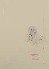 Étude femme by Henri Royer, Crayon, sold Jun 2024