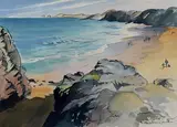 Côte sauvage à Quiberon by Franck Sordot, Aquarelle, sold Jun 2024