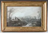 Paysage de ruisseau au troupeau by Jean-Baptiste Pillement, Gouache, sold Jun 2024
