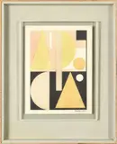 Composition abstraite by Auguste Herbin, 1951, Gouache sur papier, sold Jun 2022