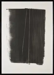 Composition abstraite by Hans Hartung, Lithographie en noir numérotée en bas à gauche et signée au crayon en bas à droite Edition, sold Jun 2022