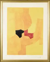 Composition jaune by Serge Poliakoff, 1965, Lithographie en couleurs sur BFK Rives signée au crayon en bas à droite Timbre sec de l'éd, sold Jun 2022