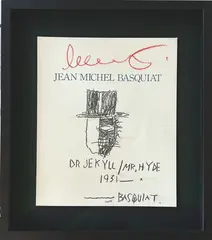 Dr Jekyll / Mr Hyde 1931 by Jean-Michel Basquiat, 1988, Crayon gras sur papier, sold May 2022