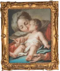 Vierge à l'Enfant by Benedetto Luti, Pastel, sold Apr 2022