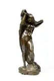 La nature mystérieuse et voilée se découvre devant la science Première version by Louis-Ernest Barrias, Bronze à patine médaille, sold Apr 2022