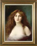Portrait de femme aux cheveux défaits by Angelo Asti, Toile signée en bas à droite: A, sold Apr 2022