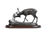 Brocard se frottant les bois by Josechu Lalanda, 1998, Bronze à patine brune, sold Feb 2022