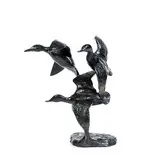 Francis BERILLE (né en 1945) Envol de canards by Francis Berille, 1994, Bronze à patine brune, sold Feb 2022