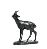 Pierre-Jules MÊNE (1810 - 1879) Le brocard by Pierre-Jules Mêne, 1859, Bronze à patine brune, fonte ancienne, sold Feb 2022