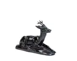 Chevreuil couché by Clovis Masson, Bronze à patine brune Fonte ancienne signée sur la terrasse, sold Feb 2022