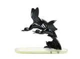 Envol de canards by Maximilien Louis Fiot, Bronze à patine brune, cire perdue, sold Feb 2022
