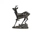 Le brocard by Maximilien Louis Fiot, Bronze à patine brune, sold Feb 2022