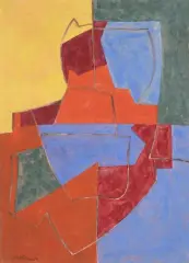SANS TITRE by Serge Poliakoff, 1952, Gouache sur papier signé en bas à gauche, sold Nov 2021