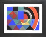 RYTHME COULEUR N° F1248 by Sonia Delaunay, 1965, Gouache sur papier, sold Nov 2021