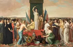 et (Mulhouse 1836 - Nantes 1896) Allégorie de l’Exposition Universelle de Paris en 1878 by Jean Et Emmanuel Benner, Toile, sold Nov 2021