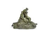 Homme et trois sirènes by Raoul Larche, Bronze à patine verte signé cire perdue, Susse Fondeur Paris, sold Nov 2021