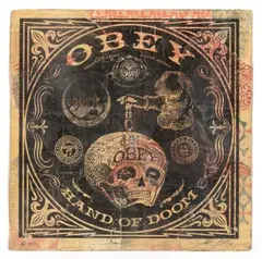 Hand of Doom, 2010- HPM by Shepard Fairey, Technique mixte et collage sur papier, sold Mar 2021