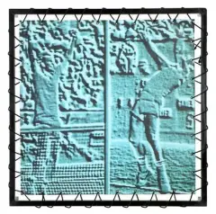 VAINQUEURS by Miguel Chevalier, 1988, Photographie numérique sur toile, structure en métal et élastique, sold Dec 2020