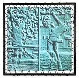 VAINQUEURS by Miguel Chevalier, 1988, Photographie numérique sur toile, structure en métal et élastique, sold Dec 2020