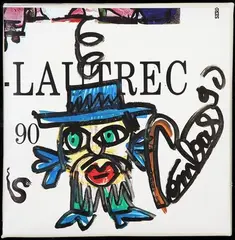 SANS TITRE by Robert Combas, 1990, Acrylique sur papier sur fond d’affiche marouflé sur toile signé et daté à droite, sold Dec 2020