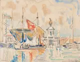 Venise, la douane de mer by Paul Signac, 1904, Mine de plomb et aquarelle sur papier contrecollé sur carton, sold Nov 2025
