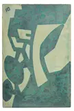 Composition abstraite, circa 1950 by Dino Abidin, Panneau rectangulaire en lap, sold Nov 2025