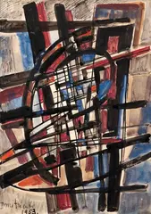 Sans titre by Pierre Dmitrienko, 1953, Encre et aquarelle sur papier, sold Nov 2025