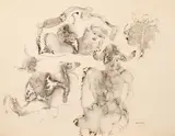 Sans titre by Sakti Burman, Encre, lavis d'encre et aquarelle sur papier contrecollé sur carton, sold Nov 2025