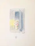 La petite fille à la cigarette by Jean-Jacques Sempé, 2007, Crayon, encre et aquarelle sur papier, sold Nov 2025