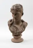 Buste de femme aux cheveux nattés. Probable portrait de Pauline Viardot by Gustave Crauck, Epreuve en terre cuite patinée, sold Nov 2025