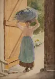 La by Louis Adan, Aquarelle, sold Oct 2025