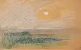 La brume by Victor Prouvé, 1923, Pastel sur papier, sold Oct 2025