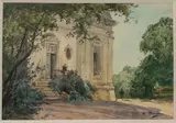 Vue d'une villa depuis un parc arboré by William Thornley, Aquarelle sur papier, sold Jul 2025