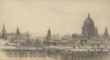 Les toits de Londres by Jacques Weismann, Mine de plomb et aquarelle sur papier, sold Jul 2025