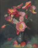 Bouquet de pavots dans une cruche by Jacques Weismann, 1919, Pastel sur papier, sold Jul 2025