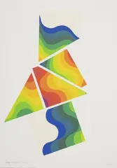 Sans titre by Julio Le Parc, 2019, Technique mixte, collage sur papier, sold Jul 2025
