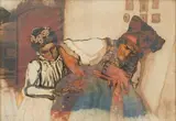 Deux femmes en costume traditionnel by Auguste Desch, Eau-forte et aquatinte sur papier, sold Jun 2025