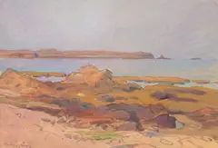 atribué à Portivy by Victor Prouvé, 1913, Mine de plomb et aquarelle sur papier, sold Jun 2025