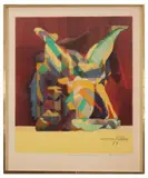Arlequin by Jacques Villon, Lithographie en couleurs sur papier, sold Jun 2025
