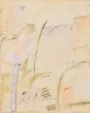 Cachitos by Perla Krauze, 1983, Mine de plomb et crayons de couleur sur papier, sold Jun 2025