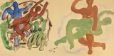 Etude pour « Les plongeurs by Fernand Léger, Aquarelle, sold Dec 2023