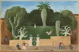 Jardin méditerranéen animé by Jean Hugo, Gouache, sold Dec 2023