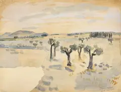 Paysage by André Marchand, Aquarelle, sold Dec 2023